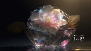 粉色水晶牡丹