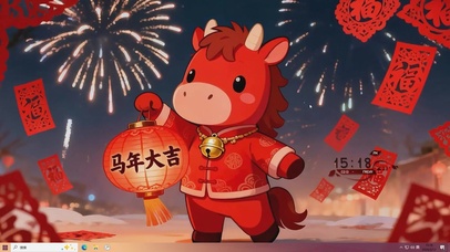 新年快乐马年大吉桌面主题