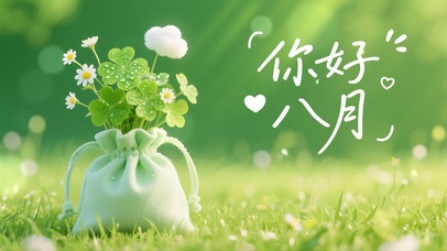 八月与幸运~钱袋子里的四叶草！