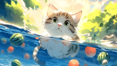 猫咪的快乐夏日