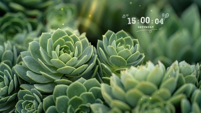 清新多肉植物桌面