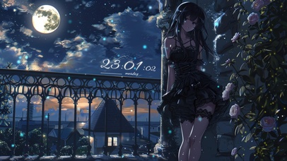 月下玫瑰蕾丝少女