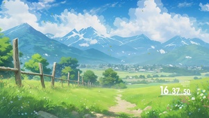 护眼草地景色