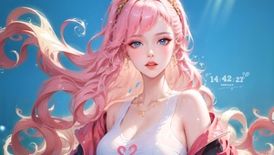 粉色头发女孩
