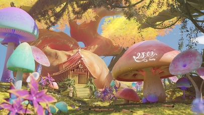 4K治愈奇幻蘑菇森林