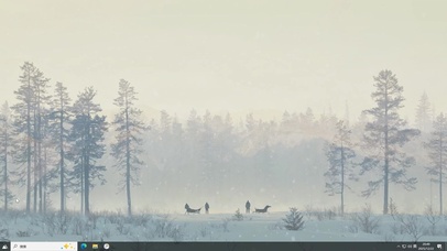 雪天森林—主题桌面
