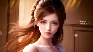 浪漫长发美女