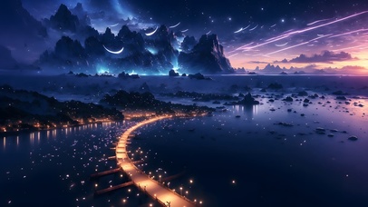 4K高清湖面夜景壁纸