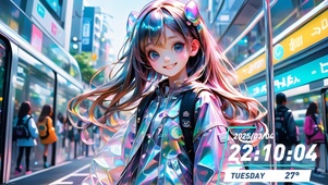 长发炫彩美女