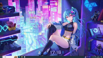 悬溺电竞少女赛博朋克风