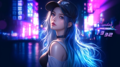 赛博街道少女