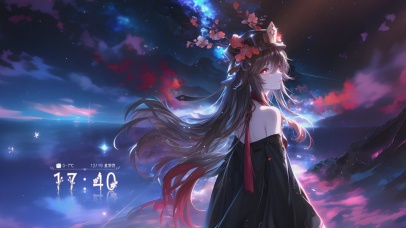 二次元湖边女孩