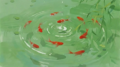 鲤伴清莲，岁岁安康，莲年有余