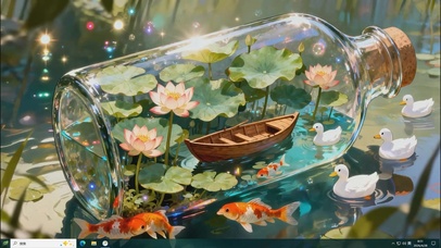 夏天荷花景色桌面主题