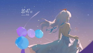 唯美星空下女孩