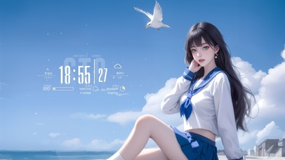 海边JK长发学姐