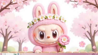 labubu樱花树下