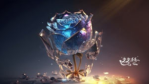 唯美 水晶玫瑰