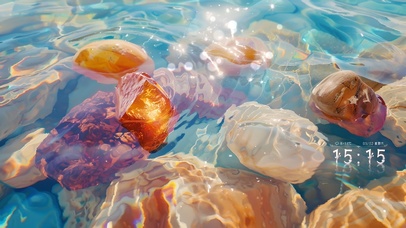 治愈系清澈水波纹