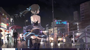 4k雨中女孩