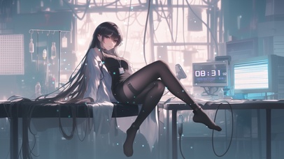 身影如同月下的水波，轻柔而流畅