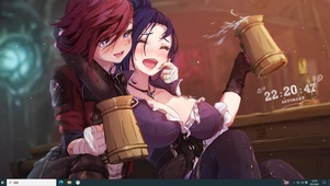 二次元 酒吧美少女 红发美女