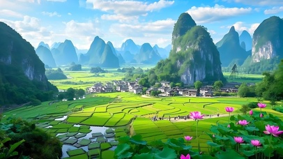 唯美的山川田园