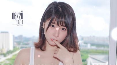 清纯性感短发美女