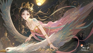 仙羽沐光翔瑞呈祥