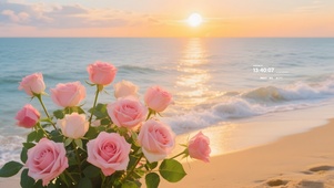 海边的玫瑰花