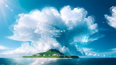 4k唯美治愈蓝色海岛