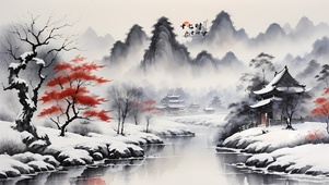 国风水墨 雪