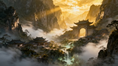 金霞云海仙山