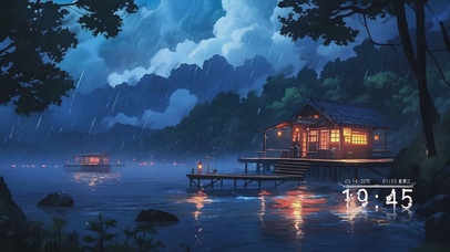 雨夜风景壁纸