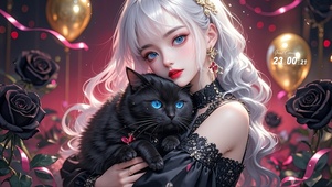 黑猫与美女