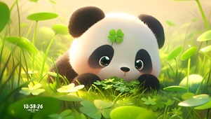 四叶草幸运熊猫