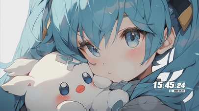 可爱女孩与萌宠