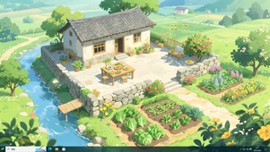 夏日乡村庭院
