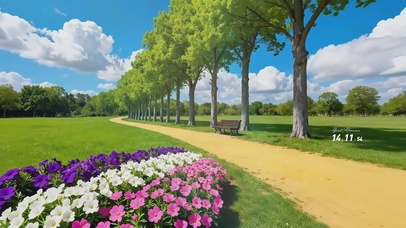 阳光明媚的公园