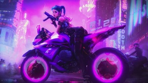 0451-赛博朋克机车美女
