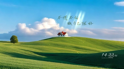 清新草原山坡
