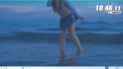 cos麻衣学姐 性感黑丝海边 