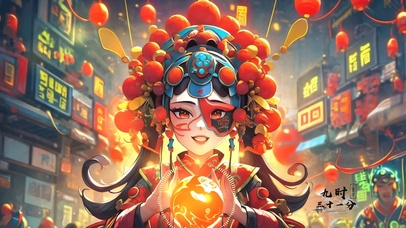 赛博朋克花旦能量球（闪光音频）