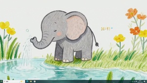 可爱小象没烦恼