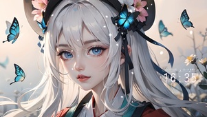 汉服蝶少女