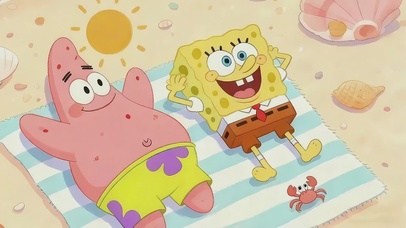 海绵宝宝的沙滩派对