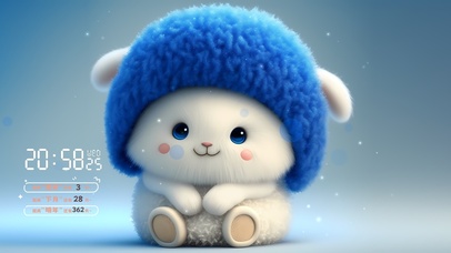 可爱蓝色大眼萌宠