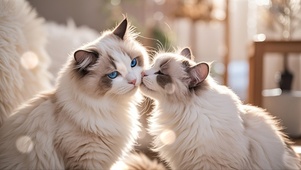 恩爱的小猫咪