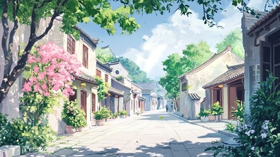 夏日里的暖阳古城