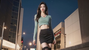 唯美清新制服美女